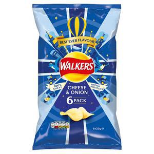 Walkers Crisps - Prawn Cocktail, 6pk x 25g