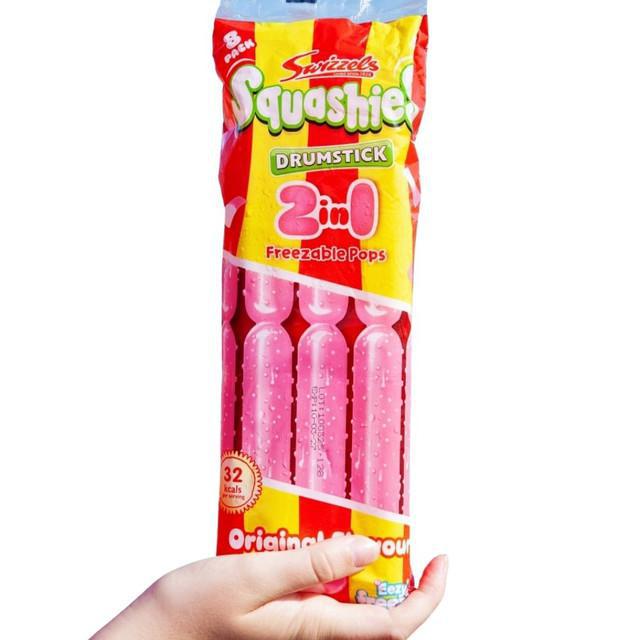 Swizzels - Drumstick Squashies 2 in 1 Ice Pop Raspberry & Milk,600ml
