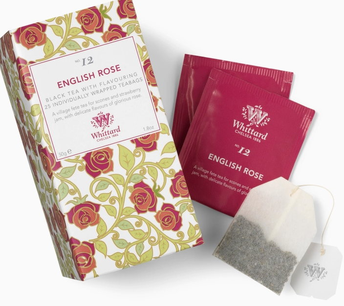 Whittard of Chelsea English Rose 25 Individually Wrapped Teabags