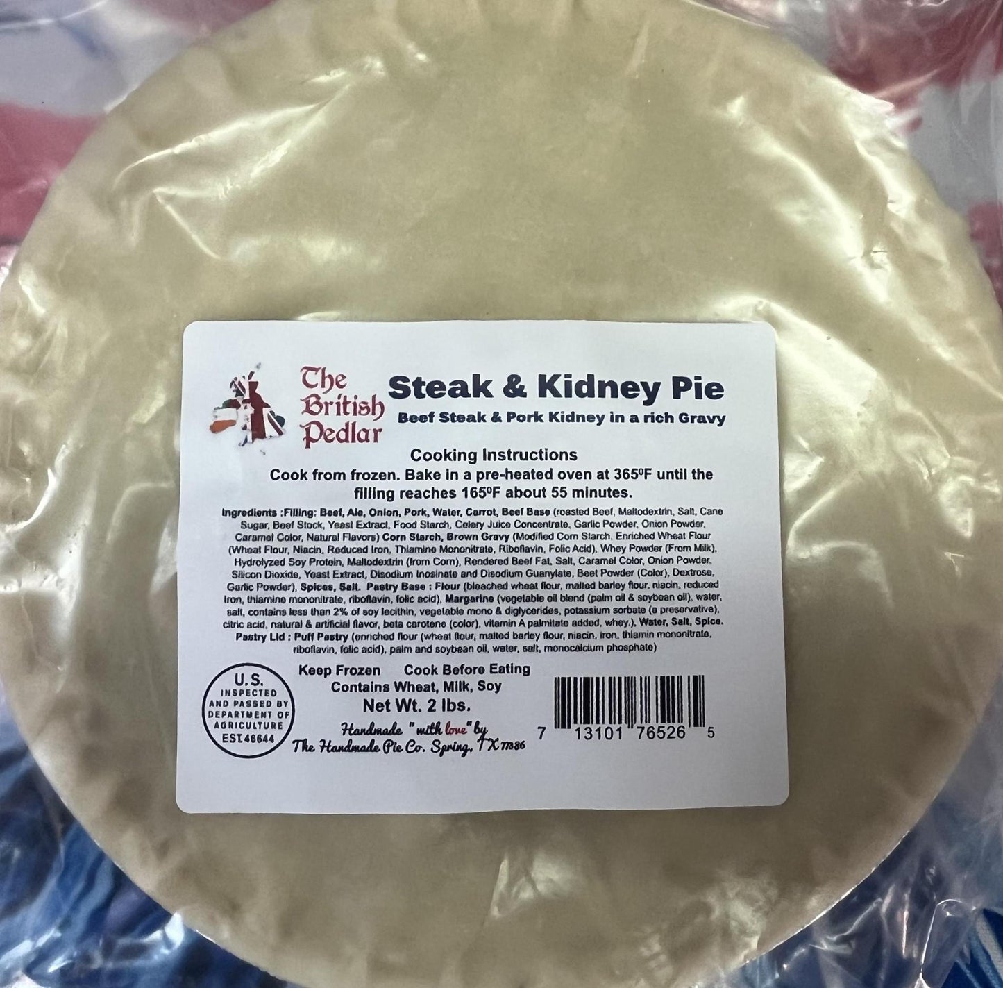 British Pedlar - Steak & Kidney Pie, 5inch 8oz