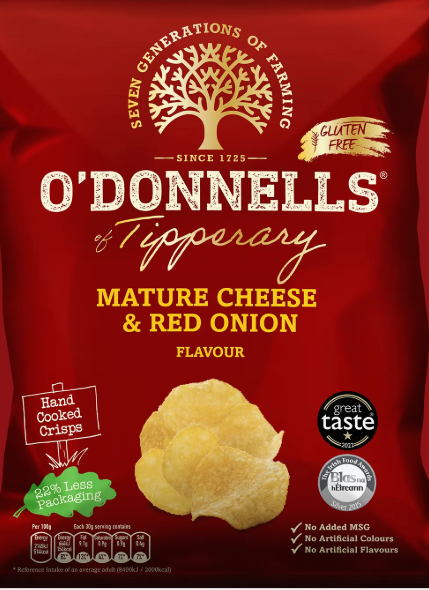 O'Donnell's Cheese & Onion 44g 1.5oz