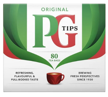 PG Tips, 80-count (non-pyramid teabags) 232g
