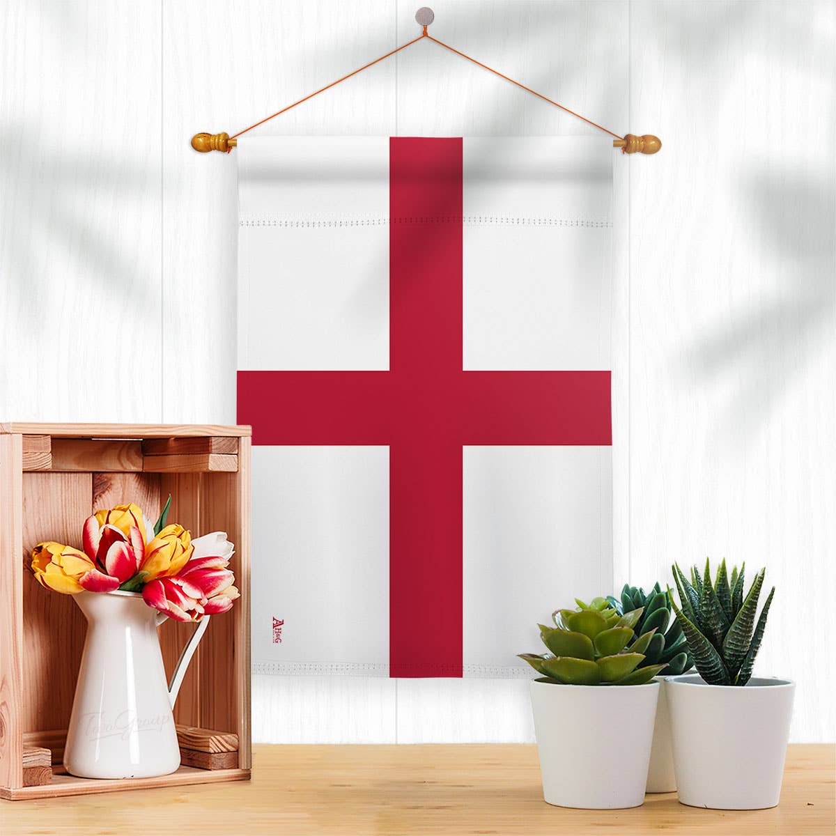 England Regional Nationality Decor Flag: Garden Flag 13" x 18.5" Only / Double Sided-Thick Fabric