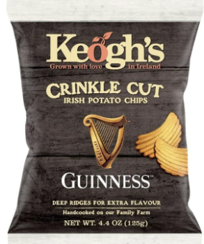 Keogh’s Guiness Crinkle Cut Crisps 125g 4.4oz