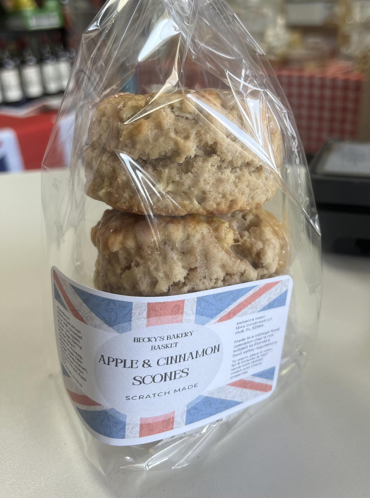 Becky's Bakery Basket - British Apple & Cinnamon Scones