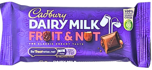 Cadbury Irish - Dairy Milk Fruit & Nut, 54g[