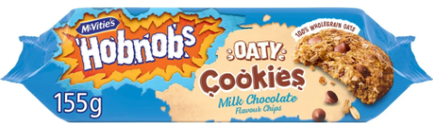 McVitie's Hob Nobs Oaty Cookies Milk Chocolate Chips 155g