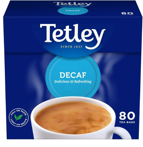 Tetley Tea, Decaf 80 teabags