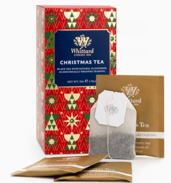 Whittard Christmas Tea 25 Individually Wrapped Teabagsa
