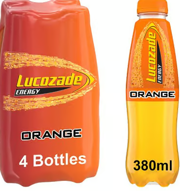 Lucozade Energy- Orange, 4pk x 500ml