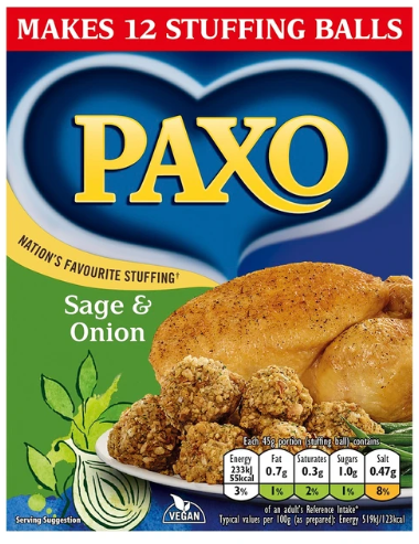 Paxo - Sage & Roast Onion Stuffing Mix, 170g