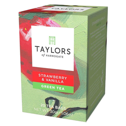 Taylors of Harrogate - Creations Strawberry & Vanilla Green Tea - 20 Wrapped Tea Bags