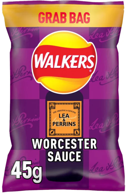 Walkers Crisps - L&P Worcester Sauce, 45g