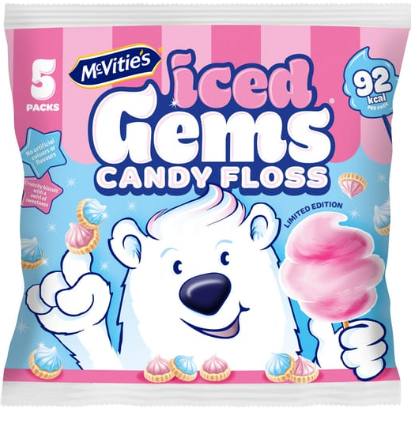 McVitie's Candy floss Iced Gems 5 pk
