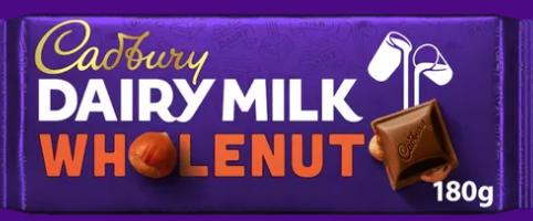Cadbury - Dairy Milk Whole Nut, 180g