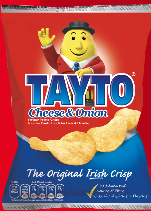 Tayto - Share Bag Cheese & Onion, 125g