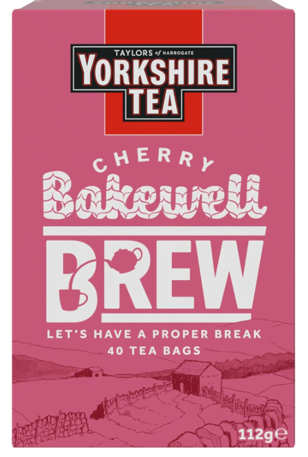 Taylors of Harrogate - Yorkshire Tea Cherry Bakewell Brew, 40 teabags