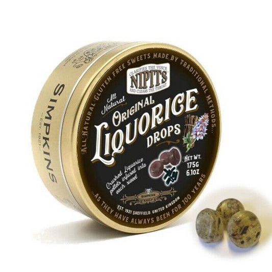 Simpkins - Nipits: Cherry & Liquorice Drops Travel Sweets Tin