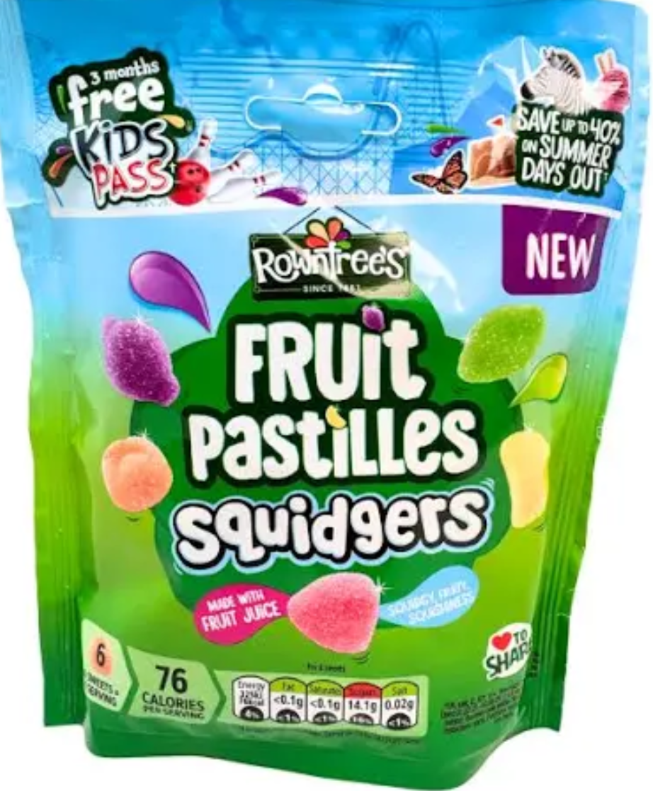 Rowntree's - Squidgers Fruit Pastilles 120g 4.2oz