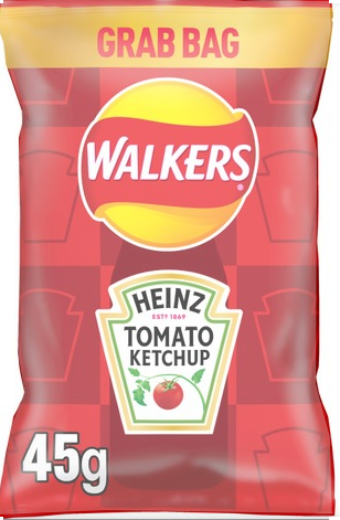 Walkers Crisps - Tomato Ketchup, 45g