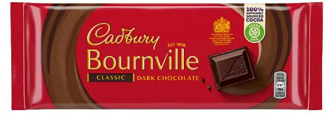 Cadbury - Bournville  Dark Chocolate, 180g