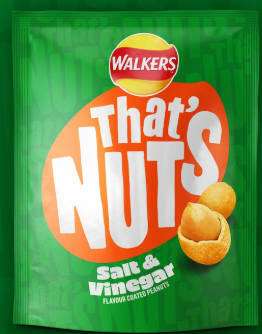 Walkers That's Nuts - Salt & Vinegar, 160g.