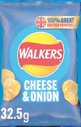 Walkers Crisps - Cheese & Onion, 32.5g