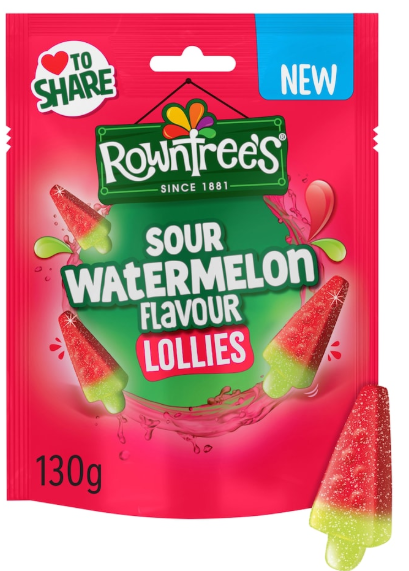 Rowntree's - Sour Watermelon Flavour Lollies 130g