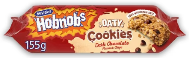 McVitie's Hob Nobs Oaty Cookies Dark Chocolate Chips 155g