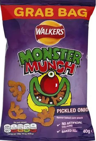 Walkers Crisps - Monster Munch Pickled Onion, 40g