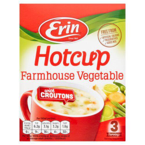 Erin Hot Cup Farmhouse Vegetable with Croutons, 75g