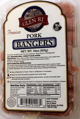 Glen Ri Pork Sausages, 4lb