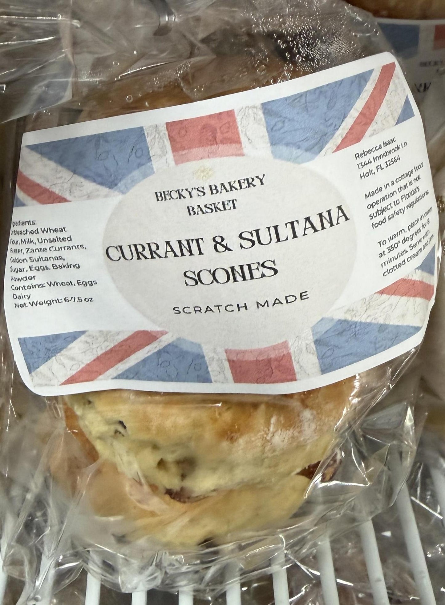 Becky's Bakery Basket - British Currant & Sultana Scones