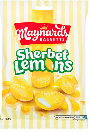 Maynards Bassetts - Sherbet Lemons, 192g