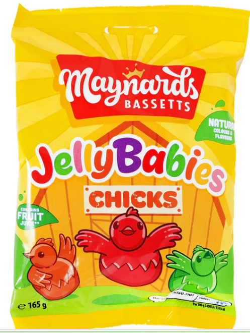 Maynards Bassetts - Jelly Babies Chicks, 165g