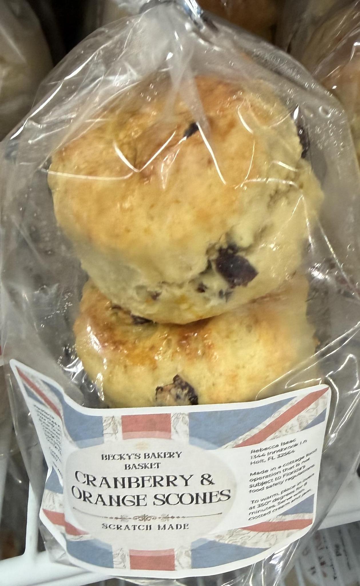 Becky's Bakery Basket - Cranberry & Orange Scones